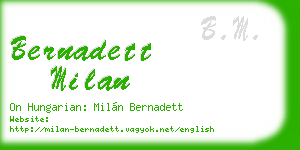 bernadett milan business card