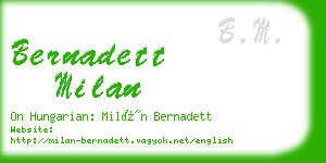 bernadett milan business card